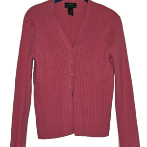 Lauren Ralph Lauren Pink Textured Cardigan